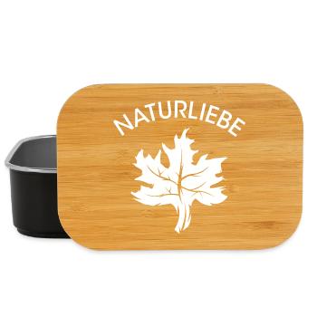 Nature Love Leaf Forest Nature Conservation Symbol Logo Icon - Lunch Box - black - Front