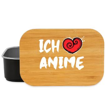 Herz Manga Ich Liebe Anime Statement Japan Comic - Lunch Box - Schwarz - Vorne