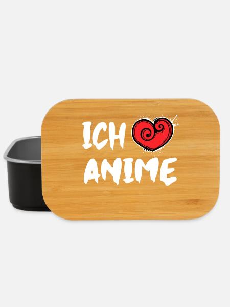 Herz Manga Ich Liebe Anime Statement Japan Comic - Lunch Box - Schwarz