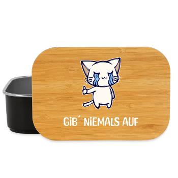 Katze Statement Manga Comic Zeichentrick Anime - Lunch Box - Schwarz - Vorne