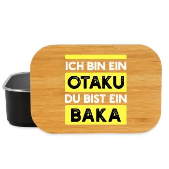 Otaku Statement Manga Animation Japan Anime Baka - Lunch Box - Schwarz - Vorne