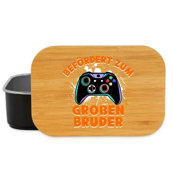 Bro Bruderherz Statement Stolzer Großer Bruder - Lunch Box - Schwarz - Vorne
