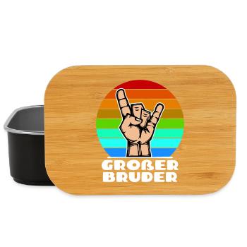 Großer Bruder Cooler Spruch Bruderherz Geschwister - Lunch Box - Schwarz - Vorne