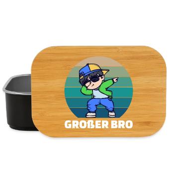 Cooler Spruch Bro Bruderherz Stolzer Großer Bruder - Lunch Box - Schwarz - Vorne