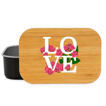 Blumige Liebe zu Rosen - Lunch Box - Schwarz - Vorne