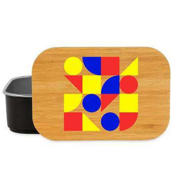 forme, géométrie, art, Bauhaus - Boîte à goûter - noir - Devant