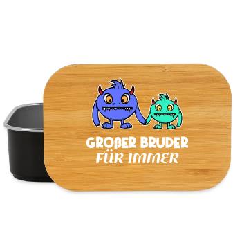 Frère Big Brother Déclaration Amour fraternel - Boîte à goûter - noir - Devant