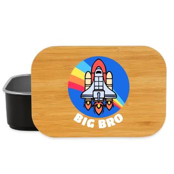 Bro Spruch Großer Bruder Geschwister Bruderherz - Lunch Box - Schwarz - Vorne