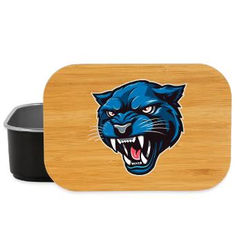 Panther Head Blue - Lunch Box - black - Front