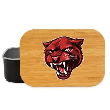 Panther Head Red - Lunch Box - black - Front