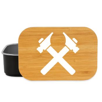 Outils Marteau Symbole Logo Artisan Charpentier - Boîte à goûter - noir - Devant