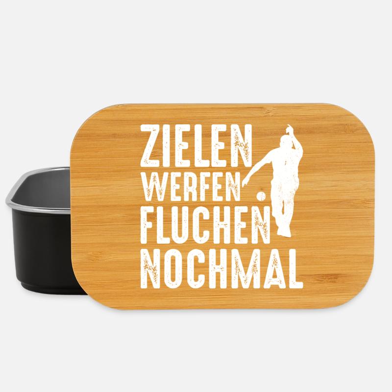 Zielen Werfen Fluchen Nochmal Spruch Bouler - Lunch Box - Schwarz