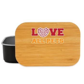 J’aime les animaux de compagnie Déclaration Heart Animals Pet - Boîte à goûter - noir - Devant