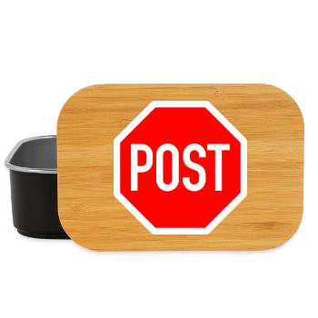 post oder stop? - Lunch Box - Schwarz - Vorne