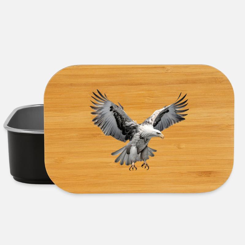 Adler Majestätischer Greifvogel Steinadler - Lunch Box - Schwarz