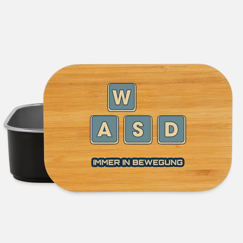 WASD - immer in Bewegung - Lunch Box - Schwarz