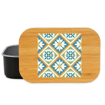 Andalusian Tiles 13 - Lunch Box - black - Front