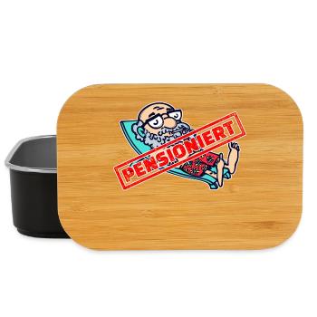 Pensionär Rentner Ruhestand Spruch Freizeit - Lunch Box - Schwarz - Vorne