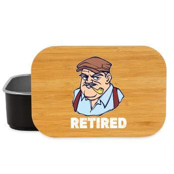 Ruhestand Spruch Rentner Pensionär Freizeit - Lunch Box - Schwarz - Vorne