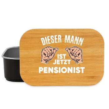 Pensioner Senior Retirement Statement Leisure - Lunch Box - black - Front