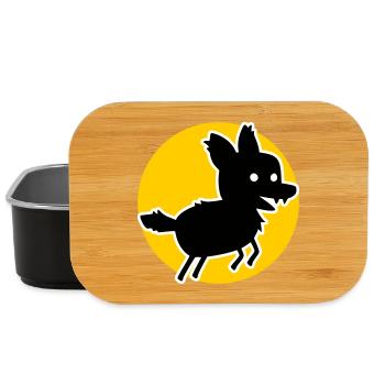 Wolf – Wildes Naturmotiv & Tierschutz Statement - Lunch Box - Schwarz - Vorne