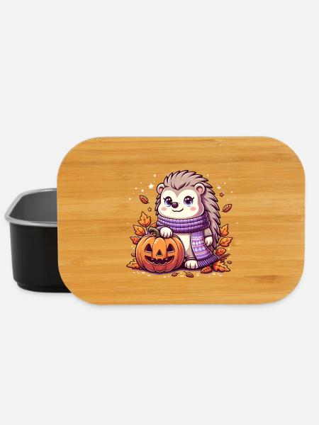 Halloween, hérisson - Boîte à goûter - noir