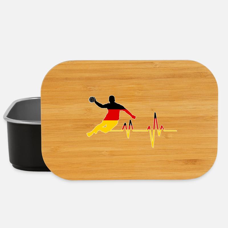 Handball Herzschlag - Lunch Box - Schwarz