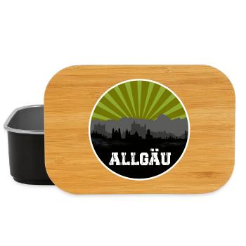 Allgäu Retro Skyline - Lunch Box - black - Front