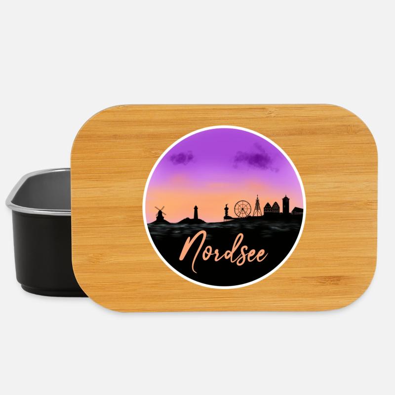 Nordsee Fineline Skyline - Lunch Box - Schwarz