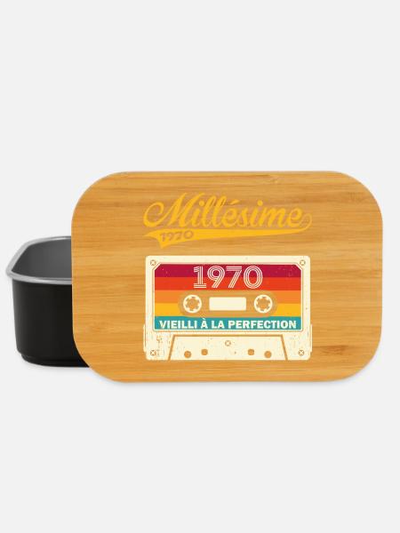 Millésime 1970 Cadeau 53 Ans Anniversaire Humour - Boîte à goûter - noir