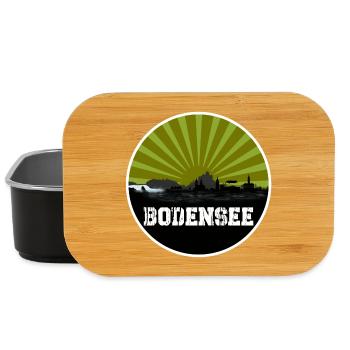 Bodensee Retro Skyline - Lunch Box - Schwarz - Vorne