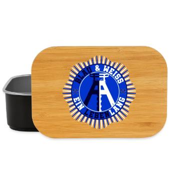 Blau Weiss ein Lebenlang | Farben änderbar - Lunch Box - Schwarz - Vorne