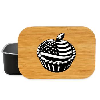 American apple pie | USA flag street art - Lunch Box - Schwarz - Vorne