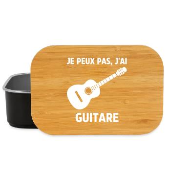 Je peux pas j ai Guitare - Boîte à goûter - noir - Devant
