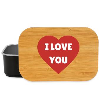 Ich liebe dich - Lunch Box - Schwarz - Vorne