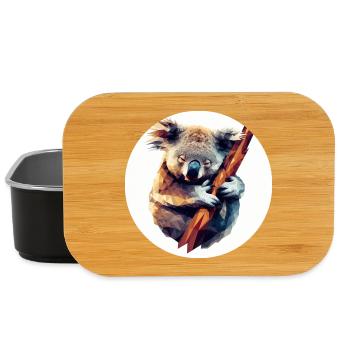 Koala in Polygon Kunst am Ast - Lunch Box - Schwarz - Vorne