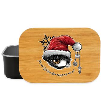 Weihnachtsauge im Graffiti-Stil mit Hut - Lunch Box - Schwarz - Vorne