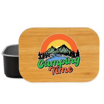 Berge Camping Natur Relaxen Wanderer Statement - Lunch Box - Schwarz - Vorne