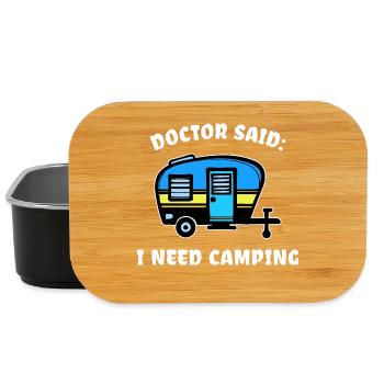 Urlaub Statement Wohnwagen Camping Wanderer - Lunch Box - Schwarz - Vorne