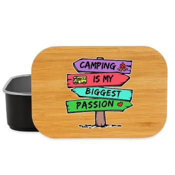 Déclaration de camping Camping-car Coeur Camper Relax - Boîte à goûter - noir - Devant