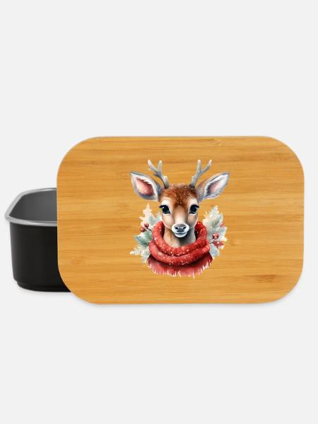 Reh Deer Christmas - Lunch Box - Schwarz
