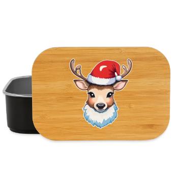 Rentier Hirsch Weihnachten - Lunch Box - Schwarz - Vorne