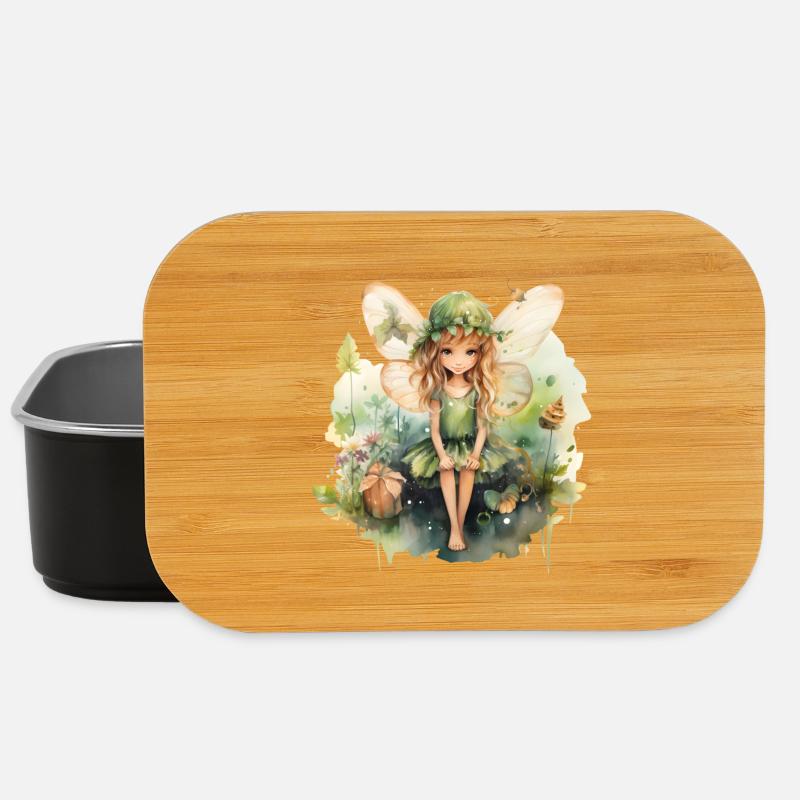 Kleine Aquarellfee - Lunch Box - Schwarz