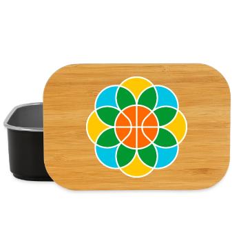 Basketball-Mandala-Blume - Lunch Box - Schwarz - Vorne