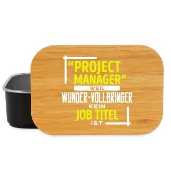 Job Statement Project Manager Profession Career Work - Lunch Box - black - Front