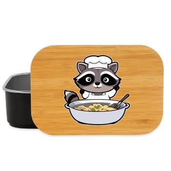 Waschbär Koch - Lunch Box - Schwarz - Vorne