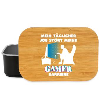 Arbeit Job Statement Gamer Karriere Geld Verdienen - Lunch Box - Schwarz - Vorne