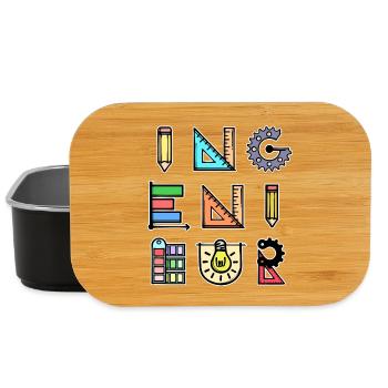 Ingénieur Emploi Profession Carrière Travail Réussite - Boîte à goûter - noir - Devant