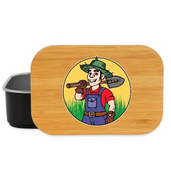 Bauer Job Arbeit Angestellter Karriere Artbeiter - Lunch Box - Schwarz - Vorne