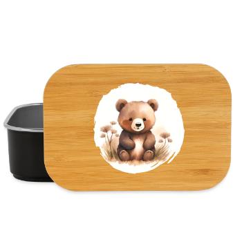 Bear Watercolor - Lunch Box - black - Front